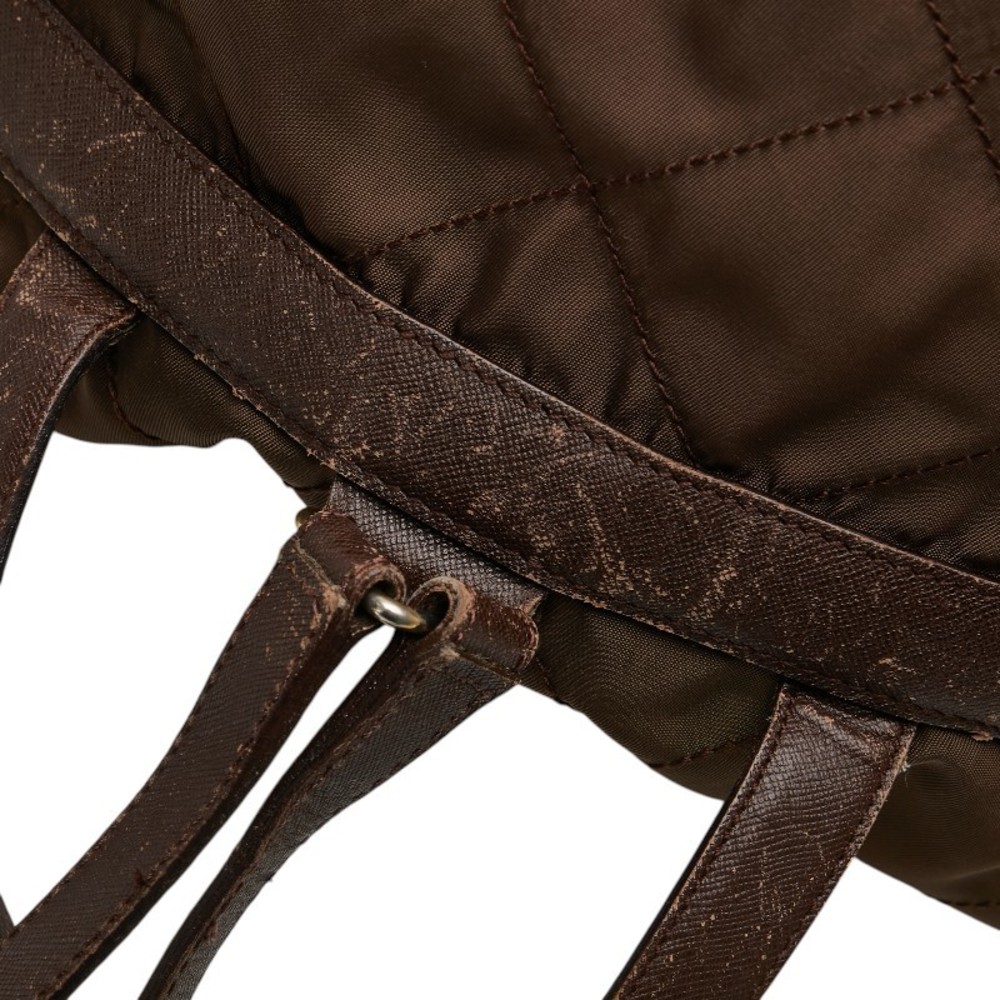 Prada Triangle Logo Backpack Brown - image 4